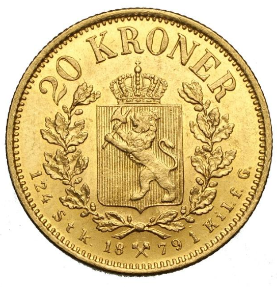 KJØPEKRAFT NORSKE KRONER (1900 - 2024) 4 1878 mynt